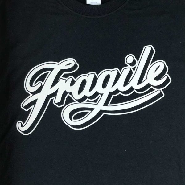 Classic Black Fragile Script Tee