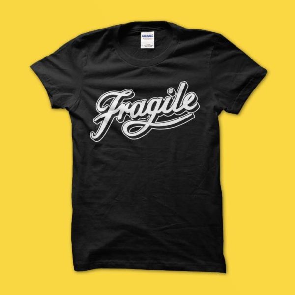 Classic Black Fragile Script Tee - Image 2